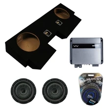 Kicker 43CVT102 10" CompVT CVT10 Subwoofer Dual Sub Box w Memphis Mono Amplifier