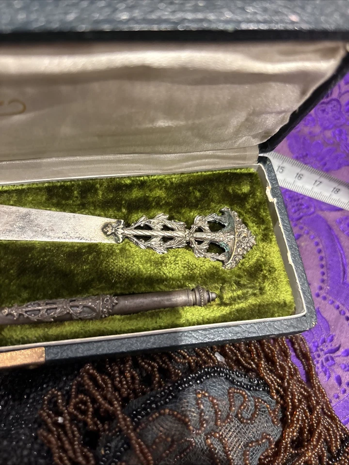 Ancien nécessaire a écriture courrier epoque 1900 porte plume et divers - Photo 2/4