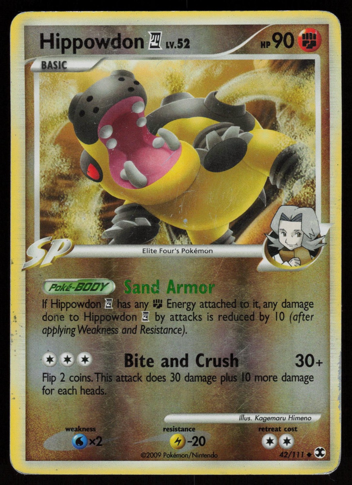 HIPPOWDON E4 42/111 UNCOMMON RISING RIVALS POKEMON REVERSE HOLO HP