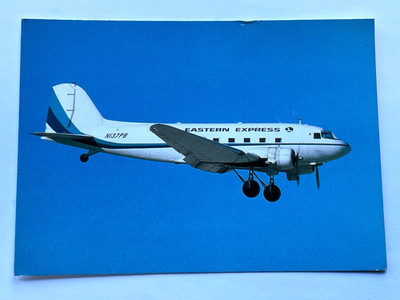 Aviation Airline Postcard EASTERN EXPRESS DOUGLAS DC-3