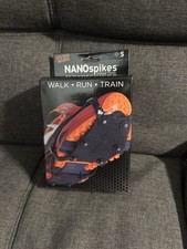 Kahtoola NANOspikes Traction Spikes for Ice, Winter Running Walk Black Small