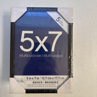 Studio Decor 5 x7  Black Multipurpose Basic Picture Frames Pack Of 5 Frames