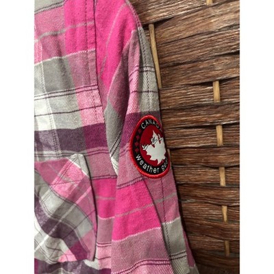 Canada Weather Gear Womens Flannel Shirt Plaid Long Sleeve Authentic Heritage