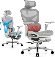 Ergonomic Massage Chair with Footrest - 4D Headrest, 5D Armrests, Lumbar Support