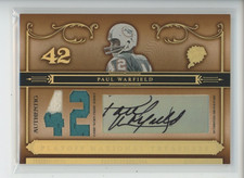 PAUL WARFIELD AUTO PATCH /42 2006 PLAYOFF NATIONAL TREASURES JERSEY # /42 1/1