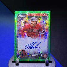 JERSEY #’D #10/99 RC AUTO 2024 Topps Chrome Logofractor Jordan Lawlar RC Green
