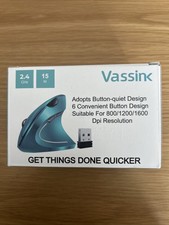 Vassink Ergonomic Rechargeable Mouse 2.4Hz Wireless Vertical Optical Mice USB