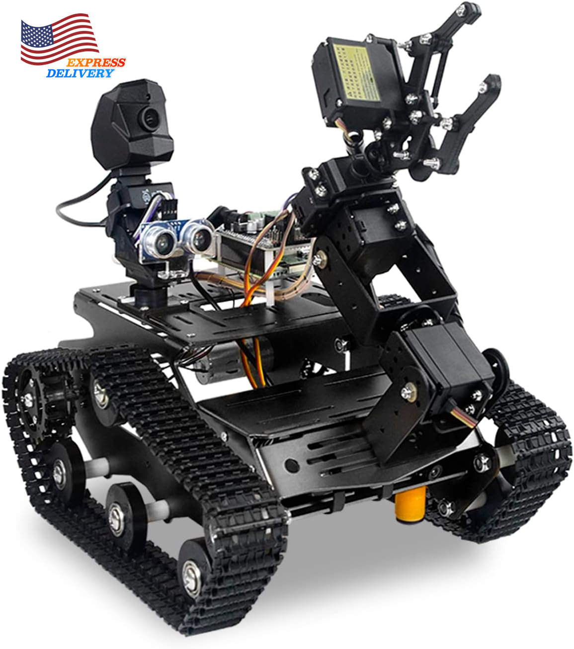Smart Wifi Robot Kit for Raspberry Pi 5 4B 3B 4DOF Robotic Arm Track ...
