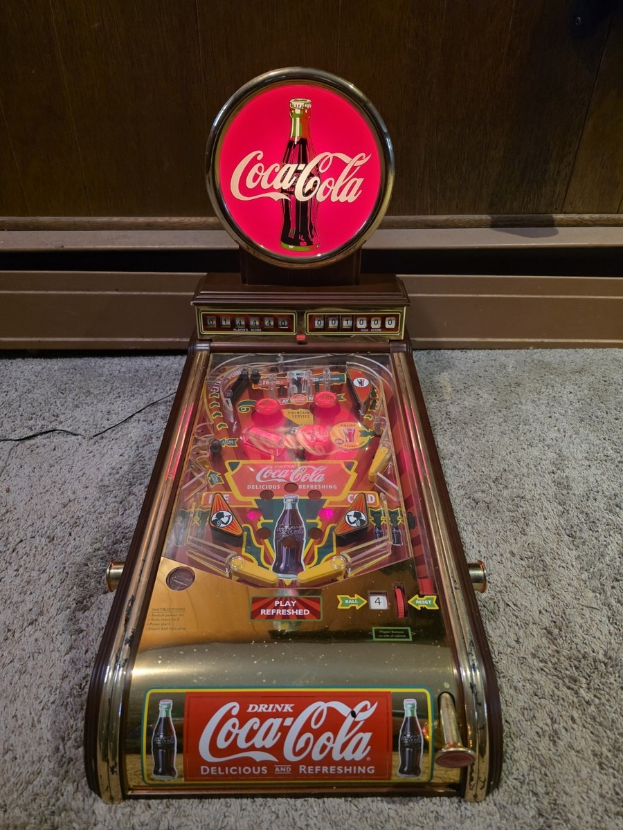 Franklin Mint 1996 Coca Cola Deluxe Edition Pinball Machine Tested