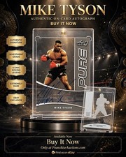 2015 Leaf Mike Tyson Pure Autograph Card On-Card Auto Rare! The Goat!!!