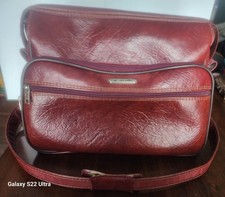 Vintage Samsonite Burgundy Travel Bag Train Case Shoulder Bag Overnight Luggage