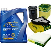 Mann Inspektionspaket 5L Mannol Defender 10W-40 FüR Honda Civic IX 1.4I-Vtec