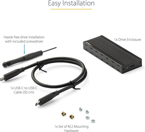 StarTech.com USB-C 10Gbps to M.2 NVMe SSD Enclosure - Portable External M.2 NGFF - 第 5/8 張圖片