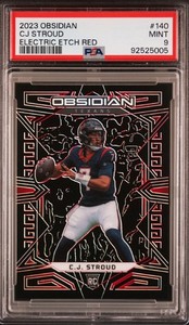 2023 Obsidian Electric Etch Red CJ Stroud /8 PSA 9 Mint Rookie Card RC Texans
