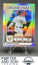 Spencer Jones College Ticket Holo 2022 Elite Extra Edition #CTO-27 Vanderbilt