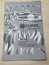 Rare Spyderco ClipIt Folding Knife & Sharpening Tool Brochure 