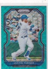2021 Panini Prizm #5 Justin Turner Teal Wave Prizm