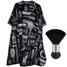 FEBSNOW Professional Hair Cutting Cape with Neck Duster Brush, Salon Barber Cape