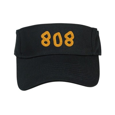 Custom embroidered area code visor cap, area code visor hat, custom phone code