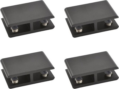 Verstellbare Glasclip-Klemmenhalter 4er-Pack für 8-10mm Glas, 180 Grad, Schwarz