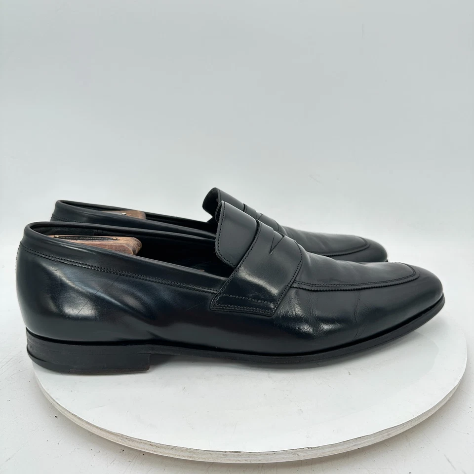 Church’s Custom Grade Livingston Black Leather England Loafer UK 9 F US 10D Shoe - Image 4 of 4