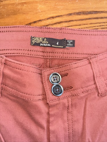Prana Halle Pant II Women's 4 Pink Straight Leg Roll Up Convertible Stretch