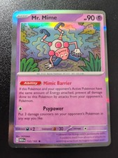 Pokemon Scarlet & Violet 151 Mr. Mime Holo Rare Card 122/165 NM