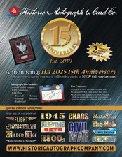 2025 Historic Autographs 15th Anniversary Hobby Box