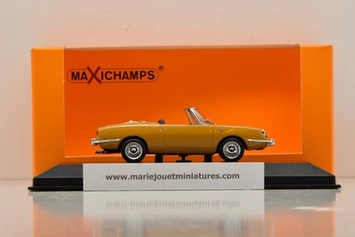 FIAT 850 SPORT SPIDER 1968 YELLOW MAXICHAMPS 1/43 NEUF EN BOITE - Photo 1/4