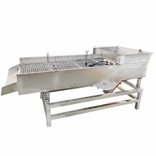 110V Electric Linear Vibrating Sifter 12mm Round Hole Screen Shaker JG40-95