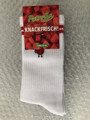 Petrella Socken Werbung - Knackfrisch, Rot, Größe: 42-46, 2025, Neu Unbenutzt