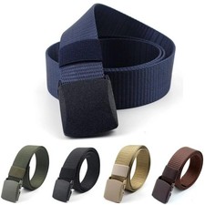 Men's Plastic Cam Buckle Nylon Canvas Tactical Waistband Webbing Military Belt