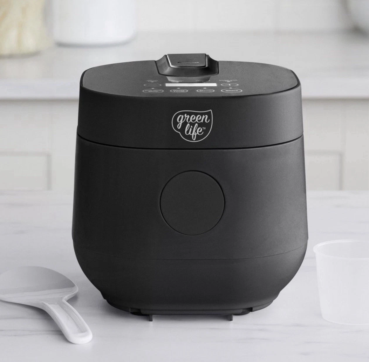 Green Life Healthy Ceramic Nonstick Go Grains, Rice and Grains Cooker Black NIB