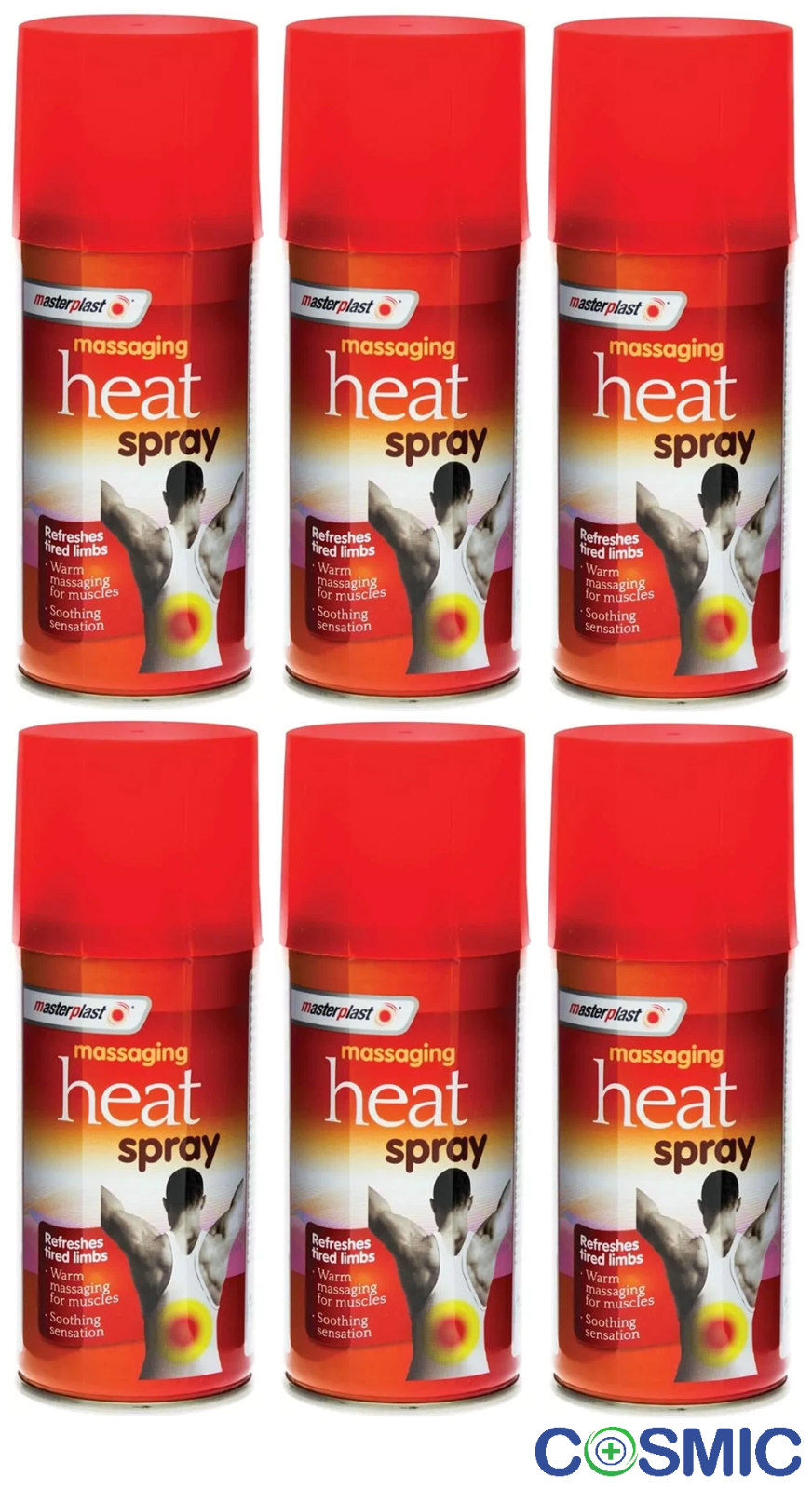 6 X Deep Heat Spray Massaging Instant Muscle Sport Injury Back Pain Relief 125ml