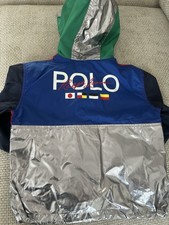 NEW POLO RALPH LAUREN POLO LOGO NYLON  BOYS WIND BREAKER  KIDS JACKET SZ SZ 3T 3