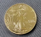 1 Oz Fine Silver- Gold Gilded 2005 American Silver Eagle One Dollar Coin -No Box