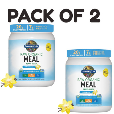 Garden of Life Meal Replacement Shakes   RAW Organic   17.1 oz   Pack of 2