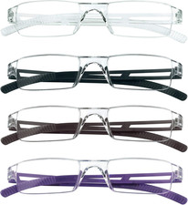 2/4 Pairs Reading Glasses, Blue Light Blocking Glasses, Computer Glasses for Men