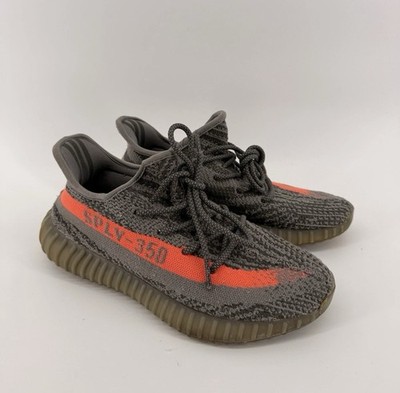 adidas Yeezy Boost 350 V2 Beluga Gray/Orange Men's Low Top Lace Up Sneakers