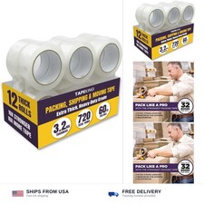 Tape King Clear Packing Tape Ultra Thick 60 Yards Per Roll 12 Rolls 2 I...