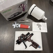 600ML HVLP Spray Gun Car Top Paint 1.3mm Nozzle Pressure Regulator Gravity