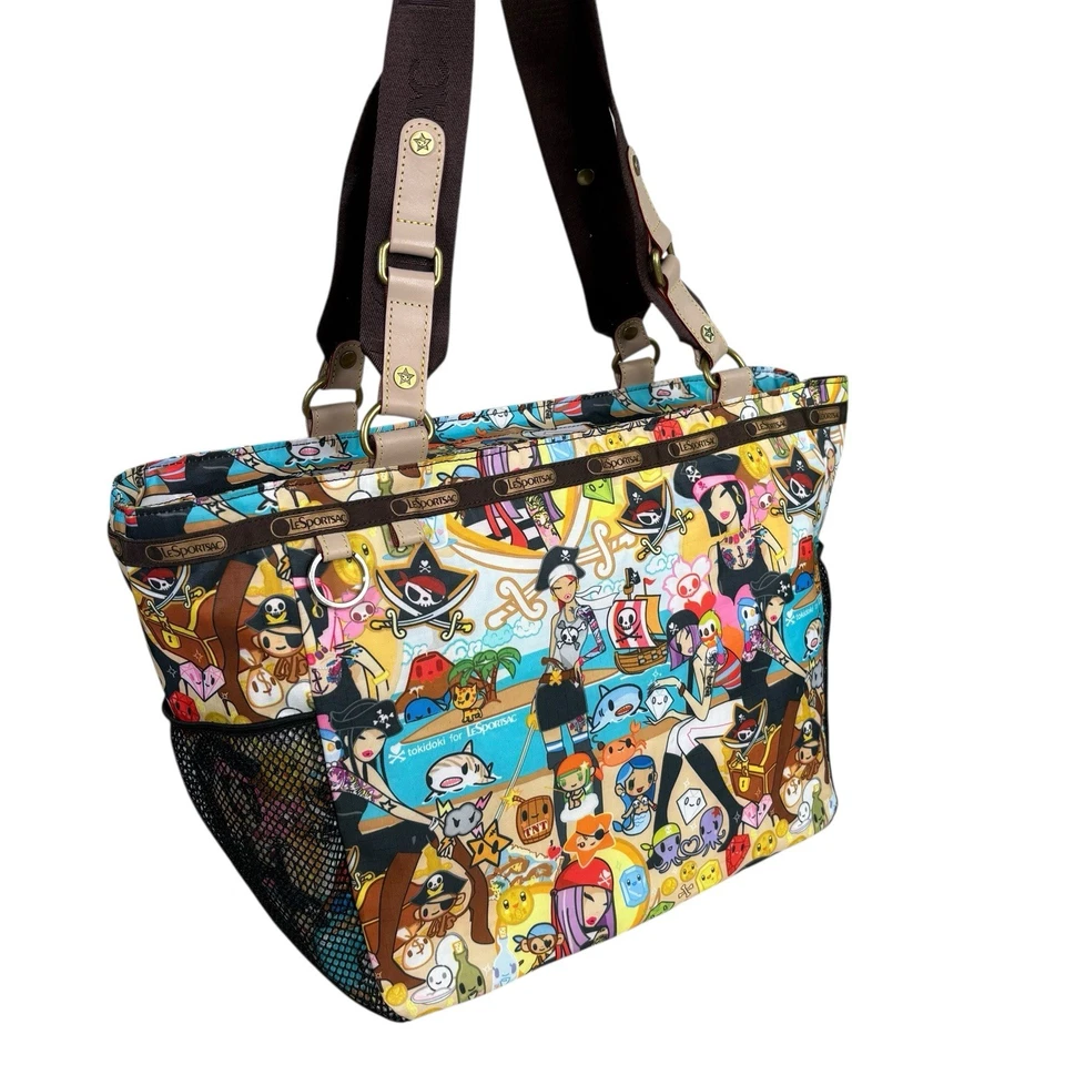 Bolso de Mano Tokidoki para LeSportsac Estampado Pirata Raro Pirata Retirado Nuevo sin Etiquetas Foto 3 de 4