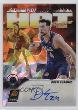 2023-24 NBA Hoops Premium Stock Hot Signatures Ice Prizm Drew Eubanks Auto 4f5