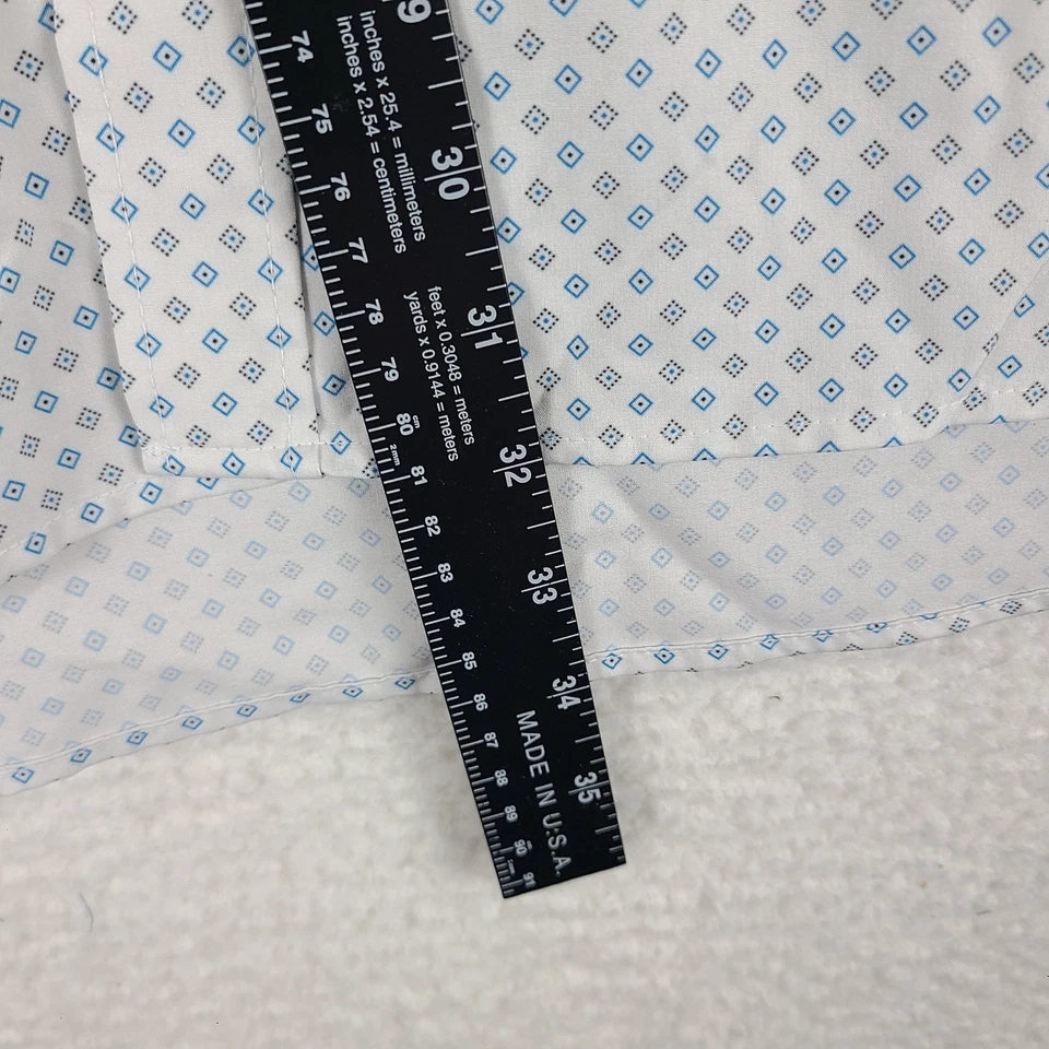 Kenneth Cole Shirt Mens 3X Blue Slim Fit Casual Awearness Button Up Short Sleeve - Image 3 of 4