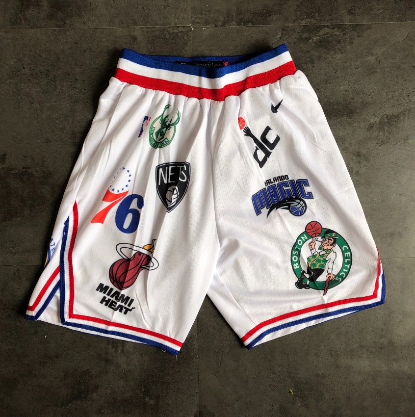 Supreme x Nike NBA Shorts Mens Teams White Retro AQ4231-100 ALL