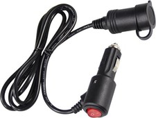 5FT Car Cigarette Lighter Extension Cord Male to Female w/ Switch 18AWG 15A Fuse