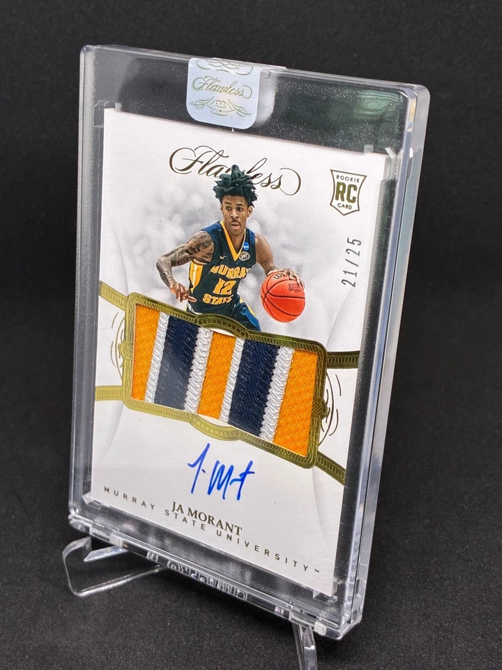 2019 Panini Flawless #102 Ja Morant /25 RC Murray State/Grizzlies 3 color Relic - Image 2 of 4