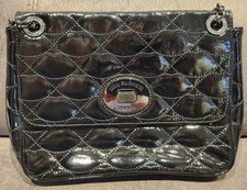 Lulu Guinness Black Quilted Lips Large Eyelet Annabelle Bag Excellent Condition
