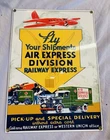 Vintage Railway Express Air Express  Porcelain Enameled Metal Sign Ande Rooney