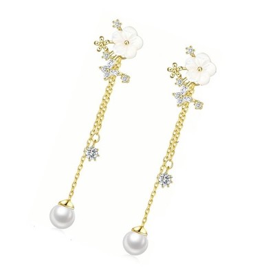 Lightweight Chain Crystal Bridal Earrings Accessory For Evening Gown Accessories